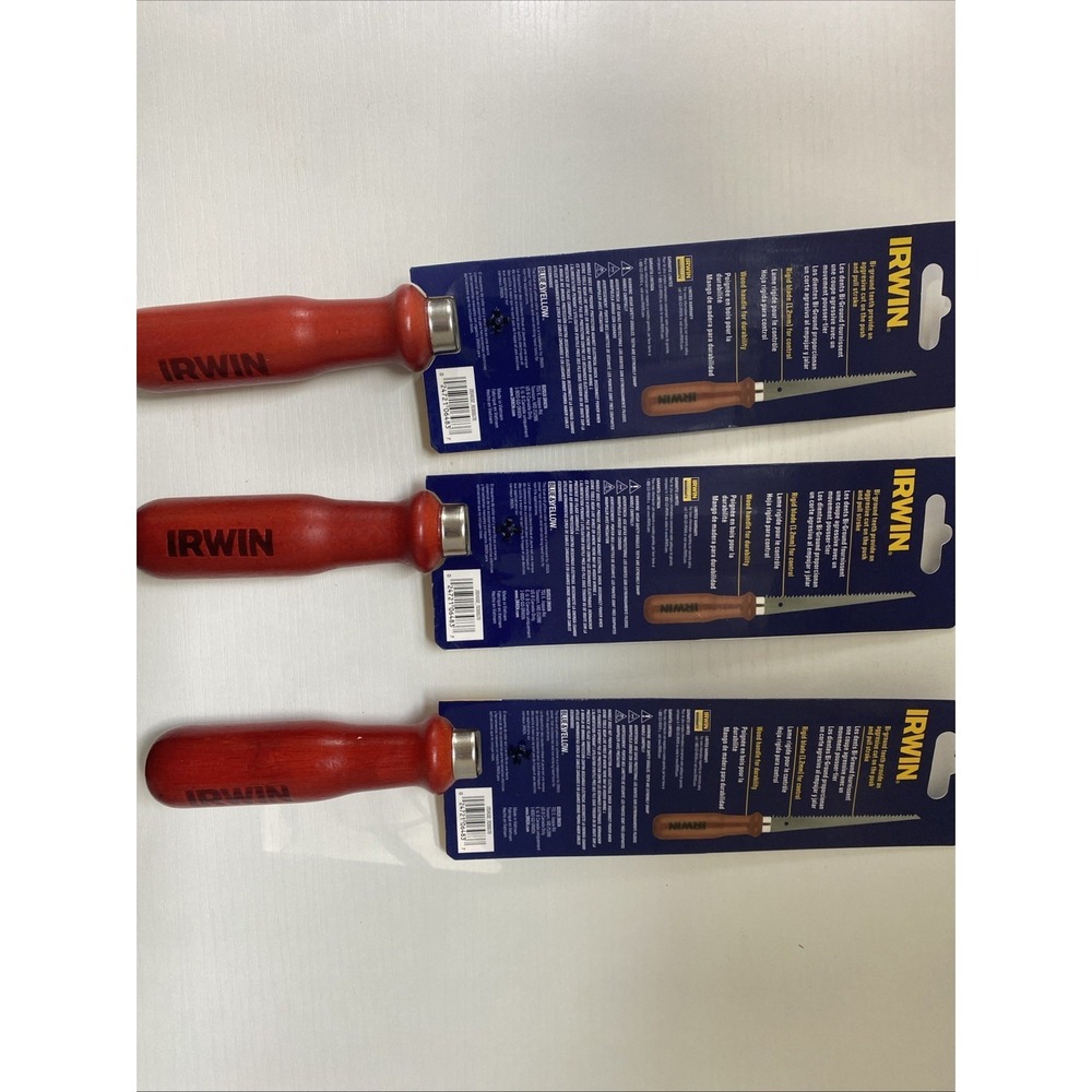 IRWIN Tools Standard Drywall/Jab Saw (2014102) Wood Handle - New Set of 3 - Picture 4 of 4